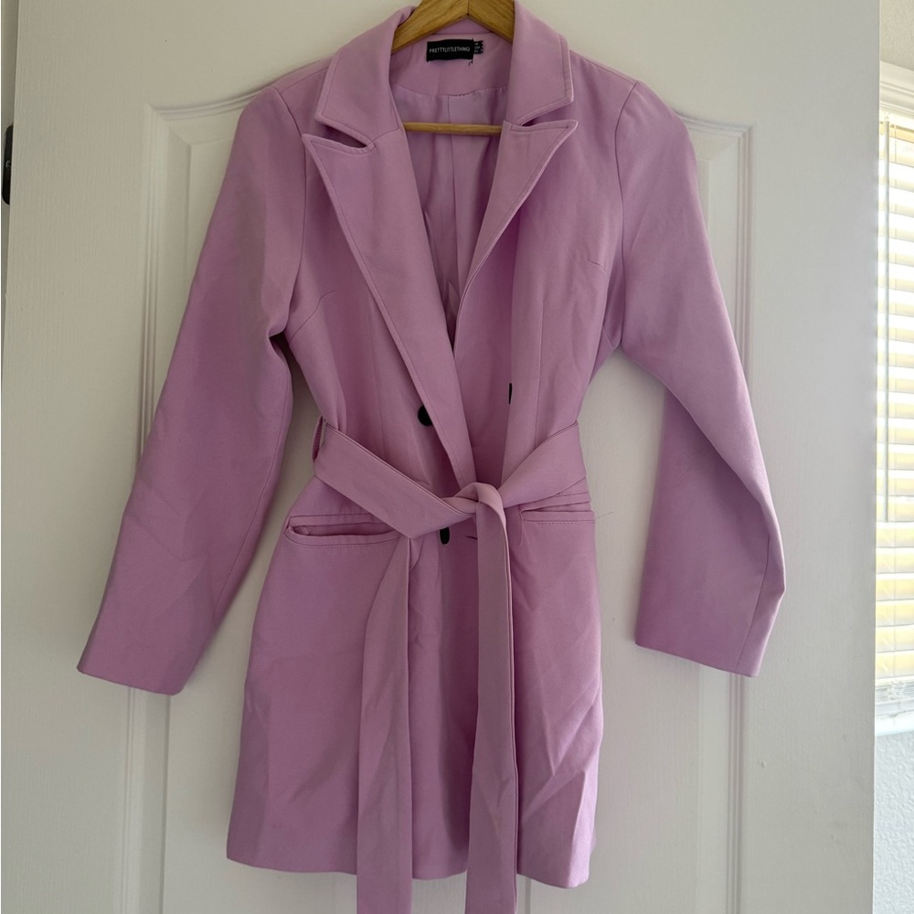 PrettyLittleThing Lavender Trench Coat